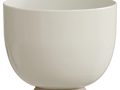 Modern White Bowl Shaped Bathtub With Sleek Ceramic Surface And Minimalist Base Design 3d model