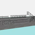 Different Styles of Ornamental Railings and Fences by Pool with White Wall and Sky