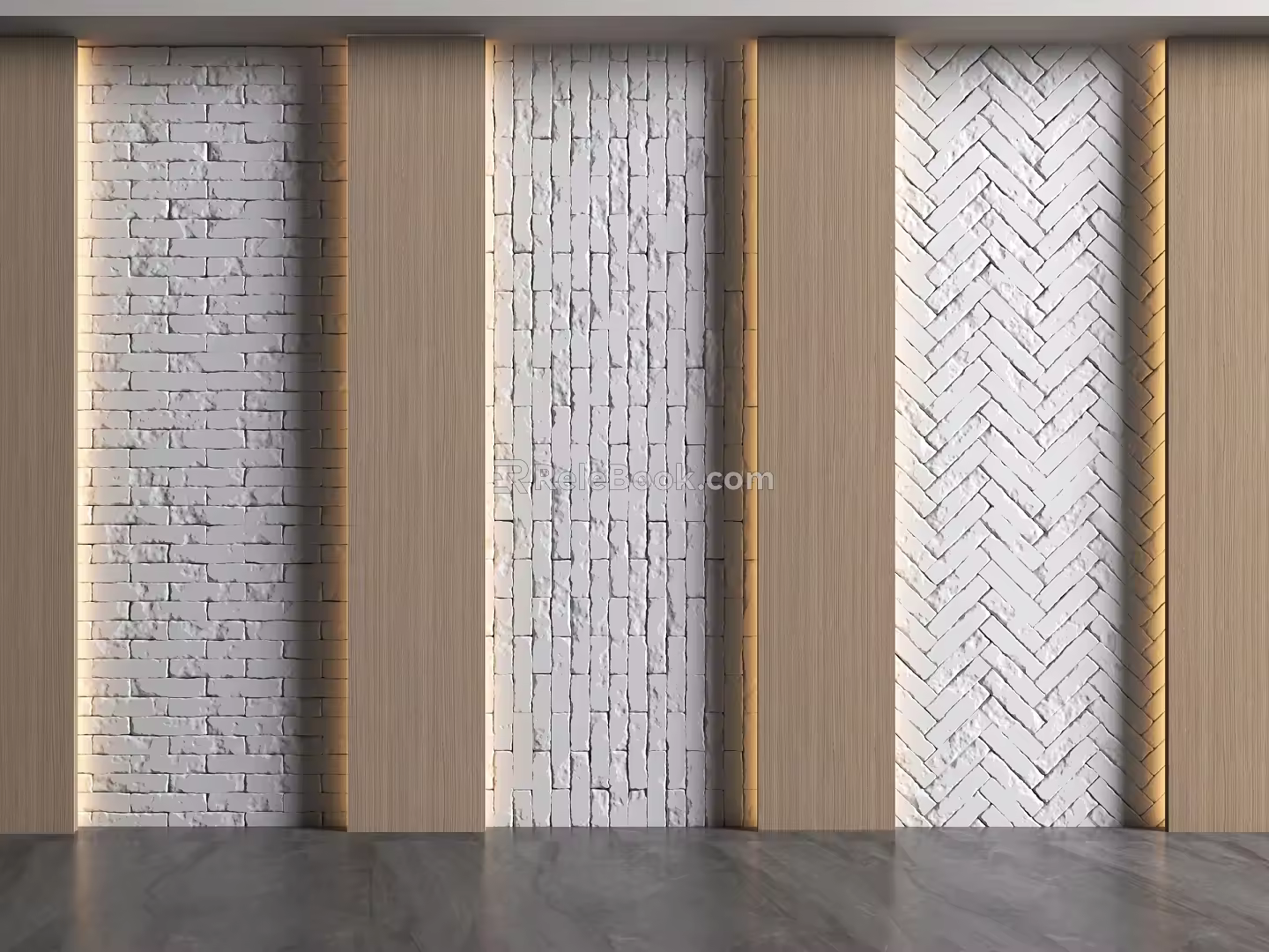 Wall panel background wall 3d model