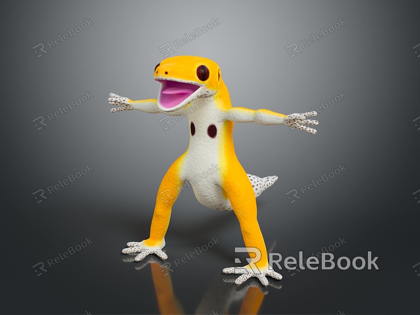 Lizard Anime Lizard Chameleon Cartoon Lizard Reptile Cold Blooded Animal Reptile Reptile Class model