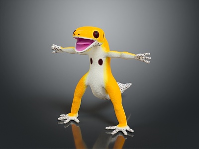 Lizard Anime Lizard Chameleon Cartoon Lizard Reptile Cold Blooded Animal Reptile Class model