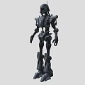 Futuristic Intelligent Machine Robot With Humanoid Mechanical Structure And Metallic Design 3d model