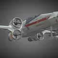 Detailed Spacecraft Model with Engines Cockpit and Weapons for Aerospace Exploration