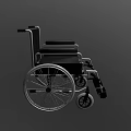 Black Manual Wheelchair With Steel Frame Large Rear Wheels And Mobility Design