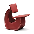 Modern Single Chair Designs With Curved Structure And Various Color Options 3d model