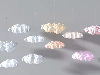 Cloud Chandelier Creative Chandelier Art Chandelier Decorative Chandelier Cyber Celebrant Chandelier White Cloud Chandelier Cyber Celebrant Color Cloud Chandelier Children's Cloud Lamp Bedroom Dining Room Children's Chandelier 3d model