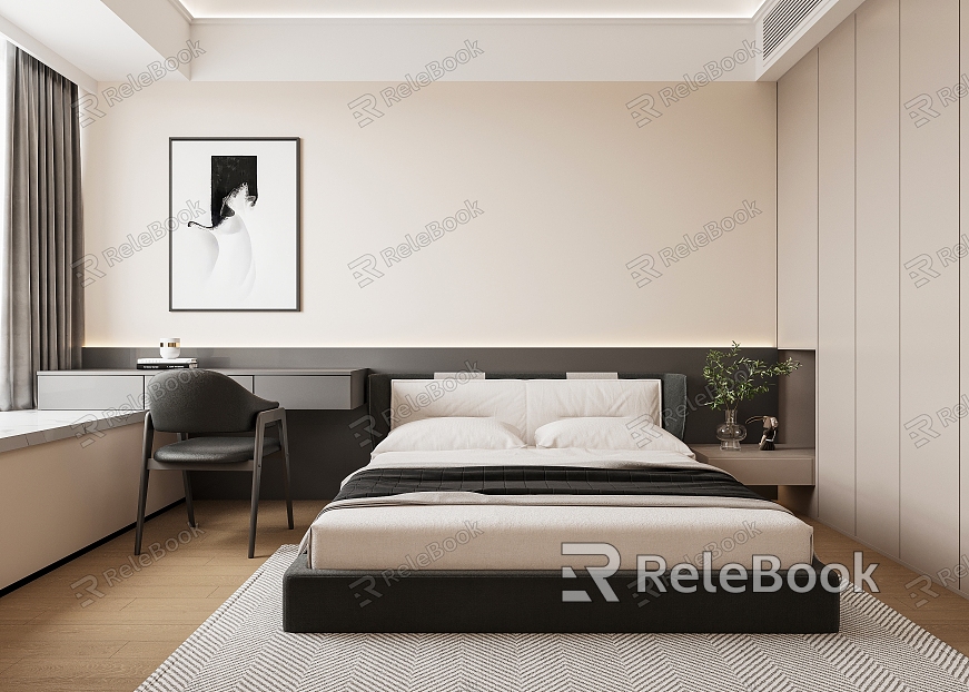 Advanced Italian Bedroom Bed Hanging Picture model