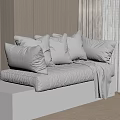 Modern Pillow Bay Window Cushion Bay Window Sofa 3d model
