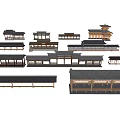 Traditional Chinese Pergola Designs With Various Wooden Roof Structures And Styles