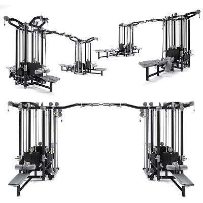 Multi Station Fitness Equipment For Strength Training And Gym Workouts 3d model