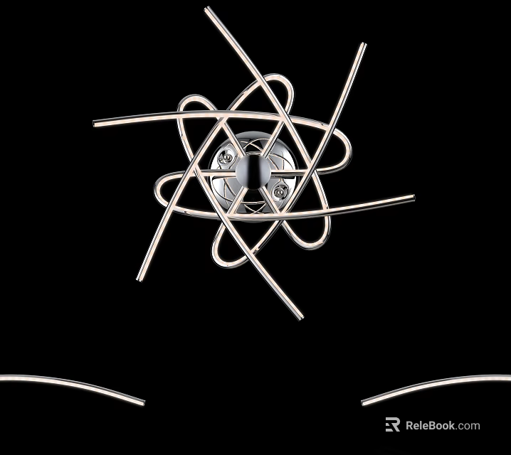 Modern Luxury Artistic Wall Lamp with Metal Lines Design and Contemporary Style 3d model 
