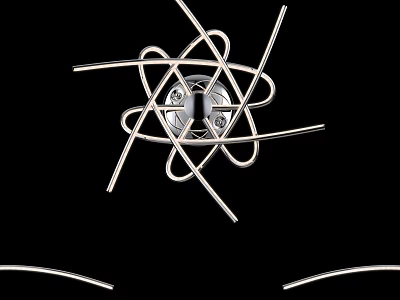 Modern Luxury Artistic Wall Lamp with Metal Lines Design and Contemporary Style 3d model
