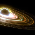 Colorful Saturn Planetary Rings With Stunning Celestial Structure In Space 3d model