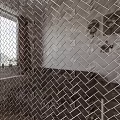 Light Beige Herringbone Pattern Tile Wall With Classic Geometric Modern Design 3d model