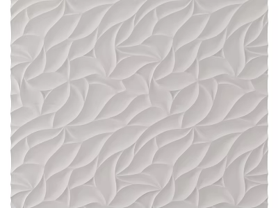White Textured Wall With Leaf Pattern 3D Design For Interior Decor 3d model