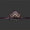 Two Intricate Spiked Fantasy Weapons With Purple Metal Texture And Sharp Blades