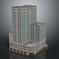 Modern Office Building Exterior Architecture With Glass Windows And Multiple Floors Design