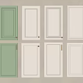 Green And White Cabinet Doors With Various Designs For Kitchen Furniture