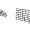 Decorative Cabinet With Structural Design Multiple Open Storage Shelves And Compartments