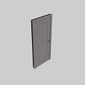 Elegant Gray Swing Doors with Gold Handles for Modern Interior Design