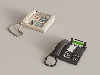 modern fixed telephone landline 3d model