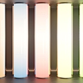 Columns Cylinder Glass Columns Glow Columns Neon Columns 3d model