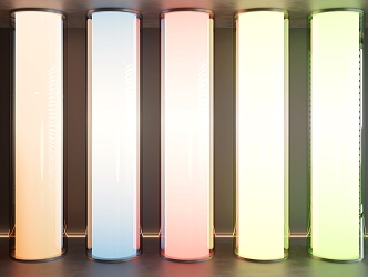 Columns Cylinder Glass Columns Glow Columns Neon Columns 3d model