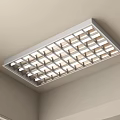 Modern Sleek White Grille Ceiling Light For Indoor Recessed Lighting Fixture