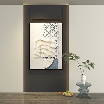 Abstract Hanging Paintings 3d model