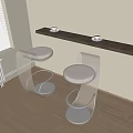 Modern Bar Chair Combination Bar Chair 3d model