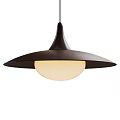 Modern Contemporary Pendant Lights With Brown Shade And White Globe Design