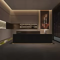 Modern Hotel Lobby Interior With Reception Desk Ambient Lighting And Decorative Vase