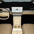 Silver Modern Car with Open Doors Light Colored Seats and Panoramic Sunroof