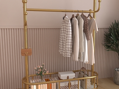 Hanger Shoe Rack Storage Rack 3d model