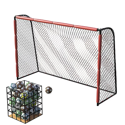 modern sports equipment goal soccer mini ball ball 3d model