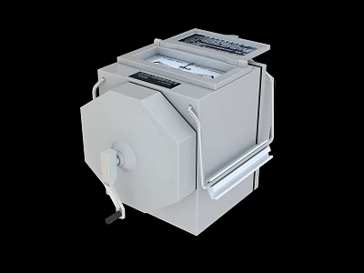 Industrial Equipment Control Panel With Adjustable Knob And Gray Structure 3d model