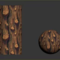 Wooden Stone Decorative Items With Cylindrical And Spherical Shapes Natural Texture