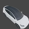 Sleek White Tesla Sedan With Black Windows And Modern Alloy Wheels Exterior Design
