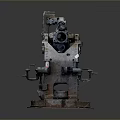 Turret Turntable Railgun Sci-fi Tower Defense Game Tower Defense Sci-fi Turret Game Turret Game Battery 3d model