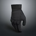 Black Synthetic Leather Protective Gloves with Textured Palm Grip and Padded Knuckles for Sports