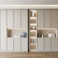 Modern Shoe Cabinet Simple Cream Shoe Cabinet 3d model
