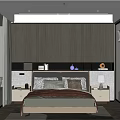 Modern Bedroom Interior Design With Bed Nightstands Window Wardrobe And Area Rug