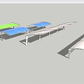 Various Colored Modern Canopy Shelter Structures With Metal Support Frames Design