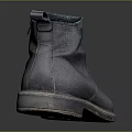 Stylish Black Ankle Boots Featuring Zipper Worn Look Light Colored Sole And Simple Design