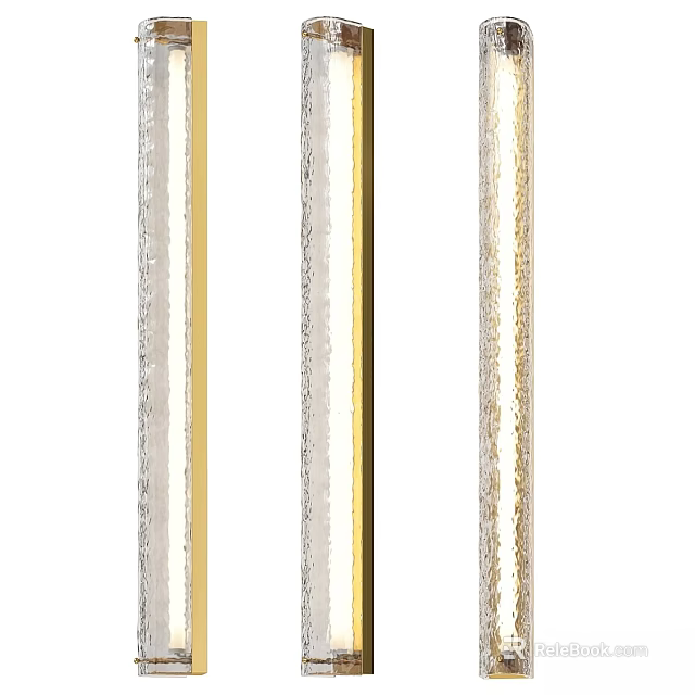Modern Silver And Gold Striped Wall Lamp For Home Interior Decoration Use 3d model 
