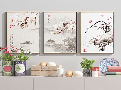 New Chinese Landscape Painting Hanging Painting model