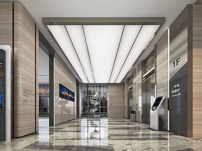 Modern Elevator Hall Hotel Elevator Door Corridor Hotel Entrance Corridor Modeling Wall Room Corridor 3d model