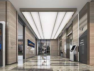 Modern Elevator Hall Hotel Elevator Door Corridor Hotel Entrance Corridor Modeling Wall Room Corridor 3d model