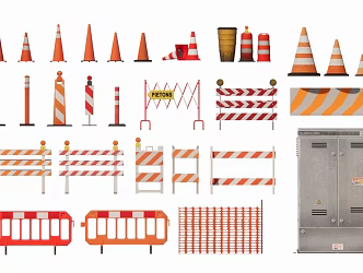 Construction and installation of municipal road enclosure 3d model