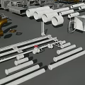 Industrial Equipment Mechanical Parts Metal Pipes And Heavy Duty Components